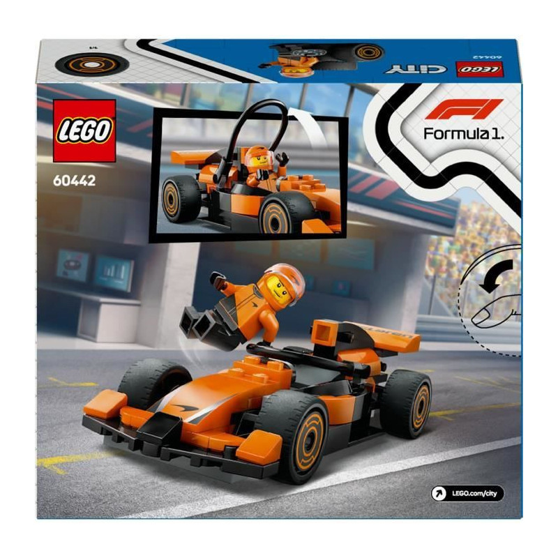 LEGO City 60442 McLaren Racing Car with F1 Driver - Toy for Boys Ages