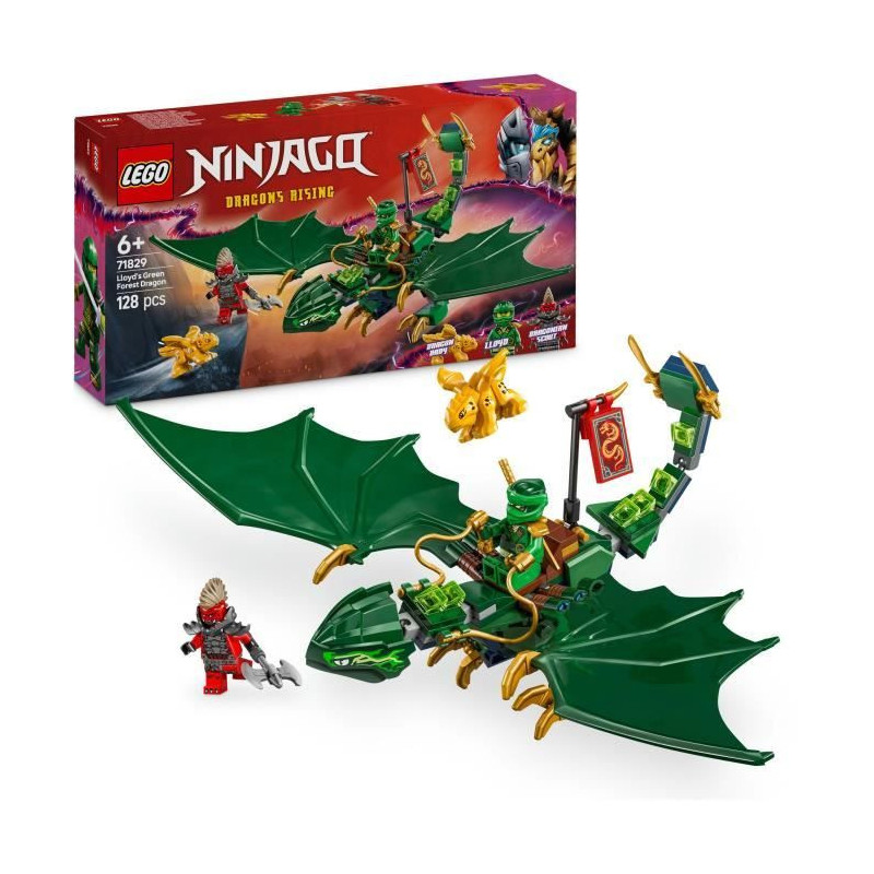 LEGO NINJAGO 71829 Lloyd's Forest Green Dragon - Building Game for Age