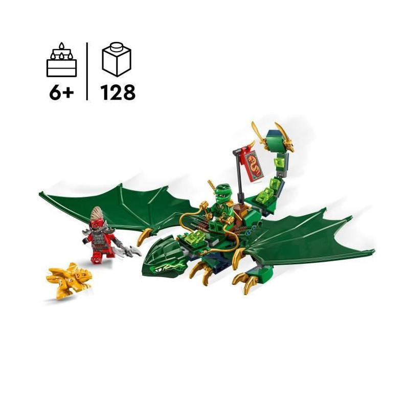 LEGO NINJAGO 71829 Lloyd's Forest Green Dragon - Building Game for Age