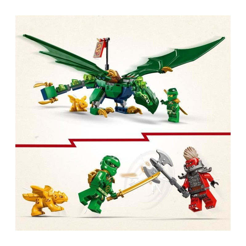 LEGO NINJAGO 71829 Lloyd's Forest Green Dragon - Building Game for Age