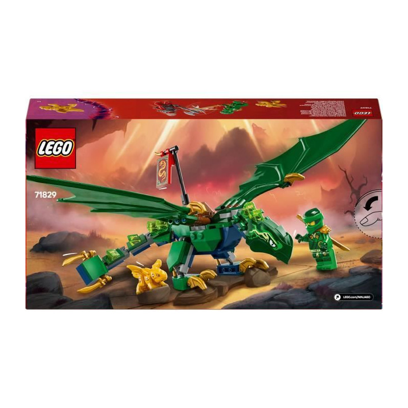 LEGO NINJAGO 71829 Lloyd's Forest Green Dragon - Building Game for Age