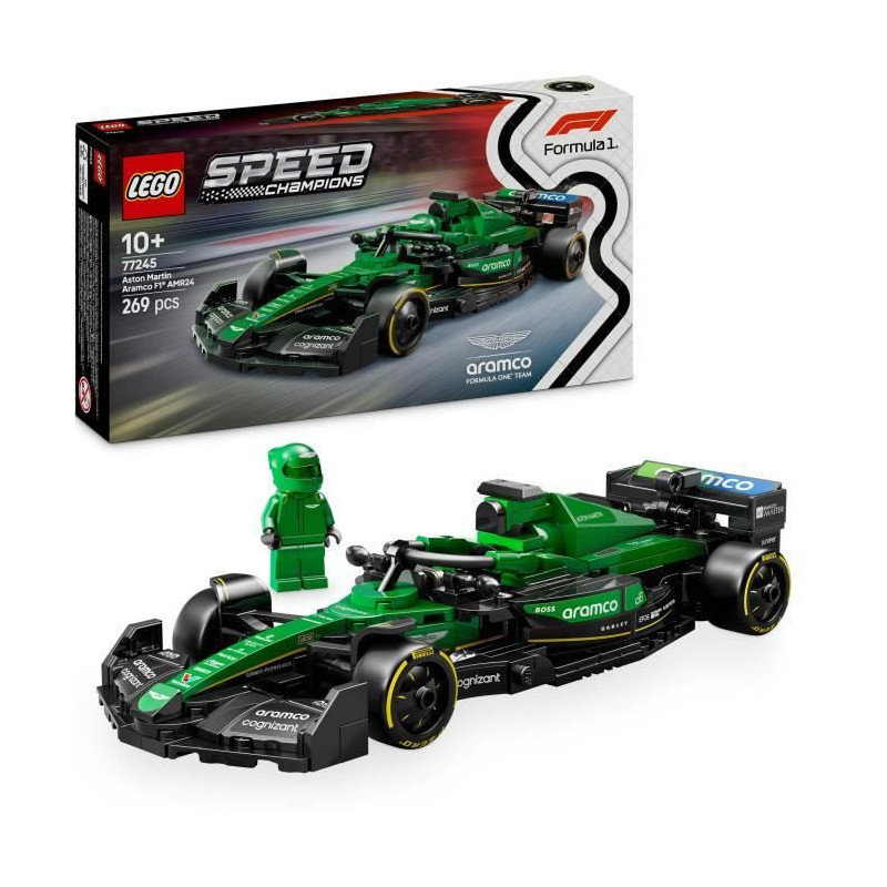 LEGO Speed Champions 77245 Aston Martin Aramco AMR24 F1 Car - Toy for