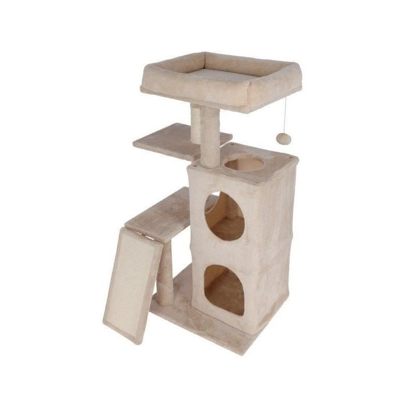Cat tree 100 cm - ALESSIA - KERBL - Soft - Two-story alcove