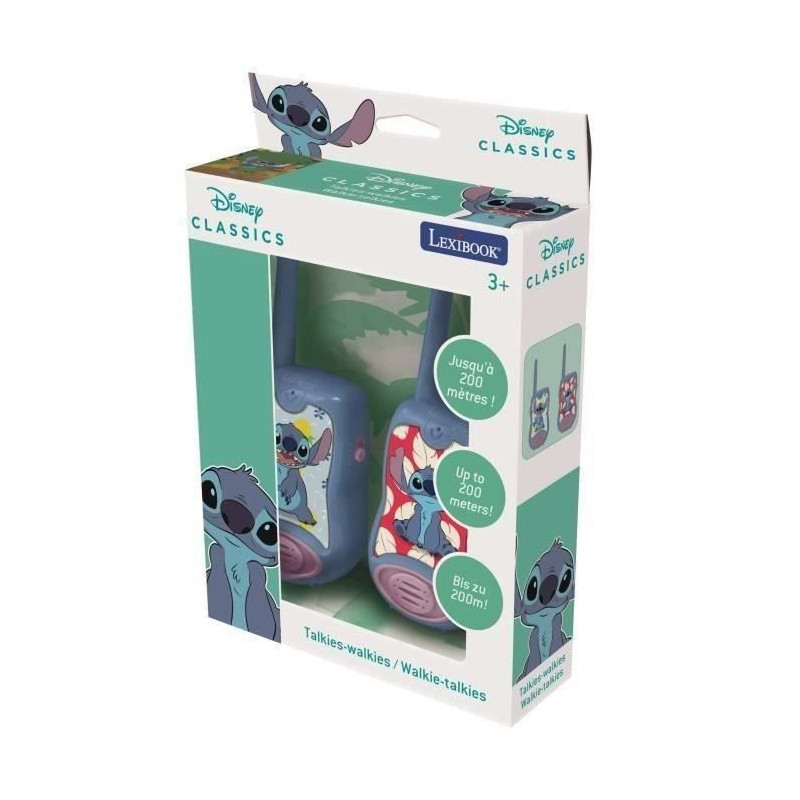Disney Stitch Walkie Talkies - LEXIBOOK - Range 200m - Blue