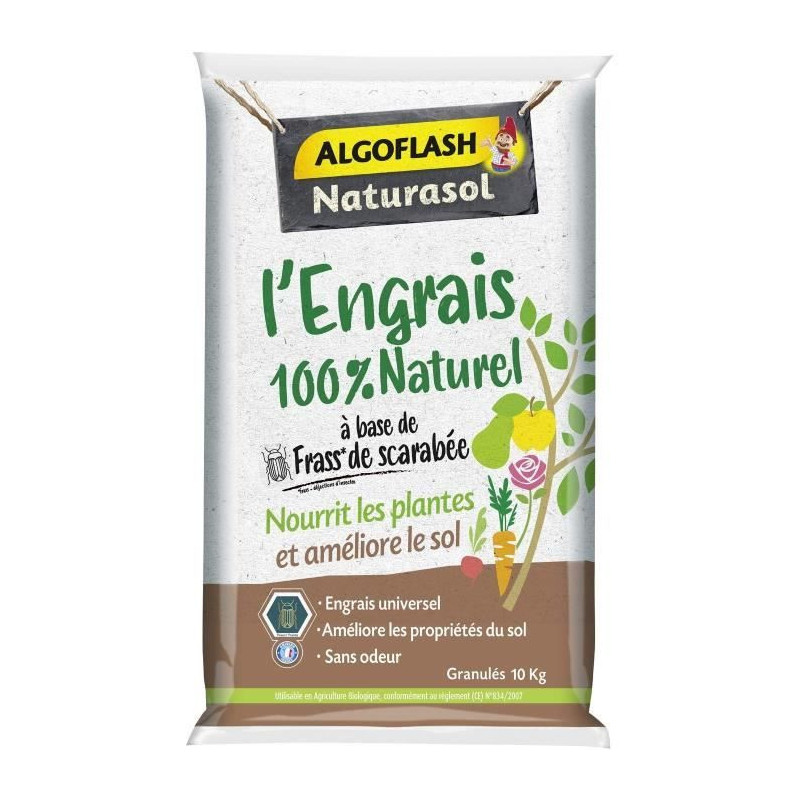 Full 100% natural fertilizer based on scarab fass - Algoflash Naturaso
