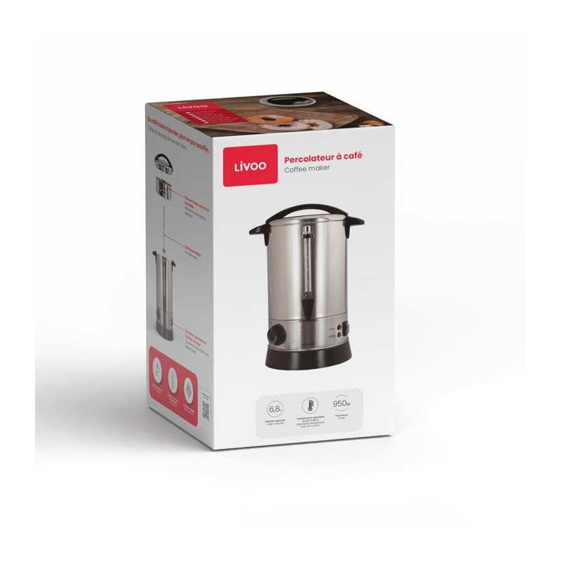 LIVOO DOM397 Coffee percolator - Adjustable thermostat from 30 to 110
