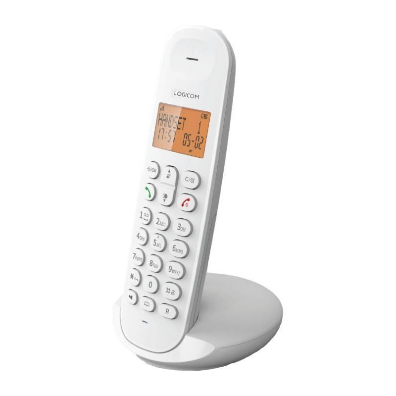 Cordless landline telephone - LOGICOM - DECT ILOA 150 SOLO - White - W