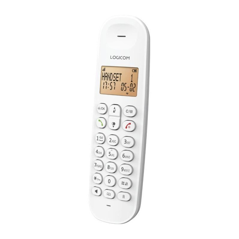 Cordless landline telephone - LOGICOM - DECT ILOA 150 SOLO - White - W