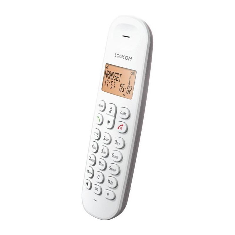 Cordless landline phone - LOGICOM - DECT ILOA 150 SOLO - Taupe - Witho