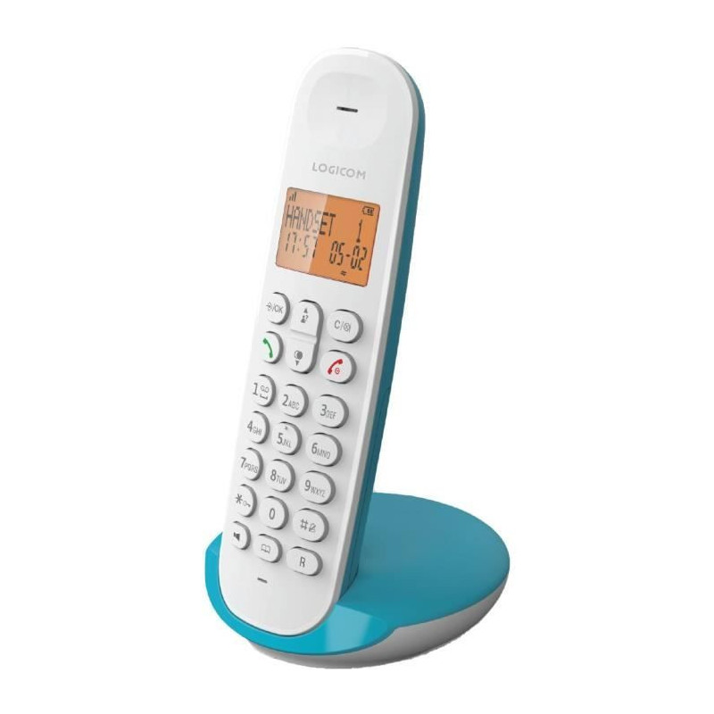 Fixed cordless telephone - LOGICOM - DECT ILOA 150 SOLO - Turquoise -