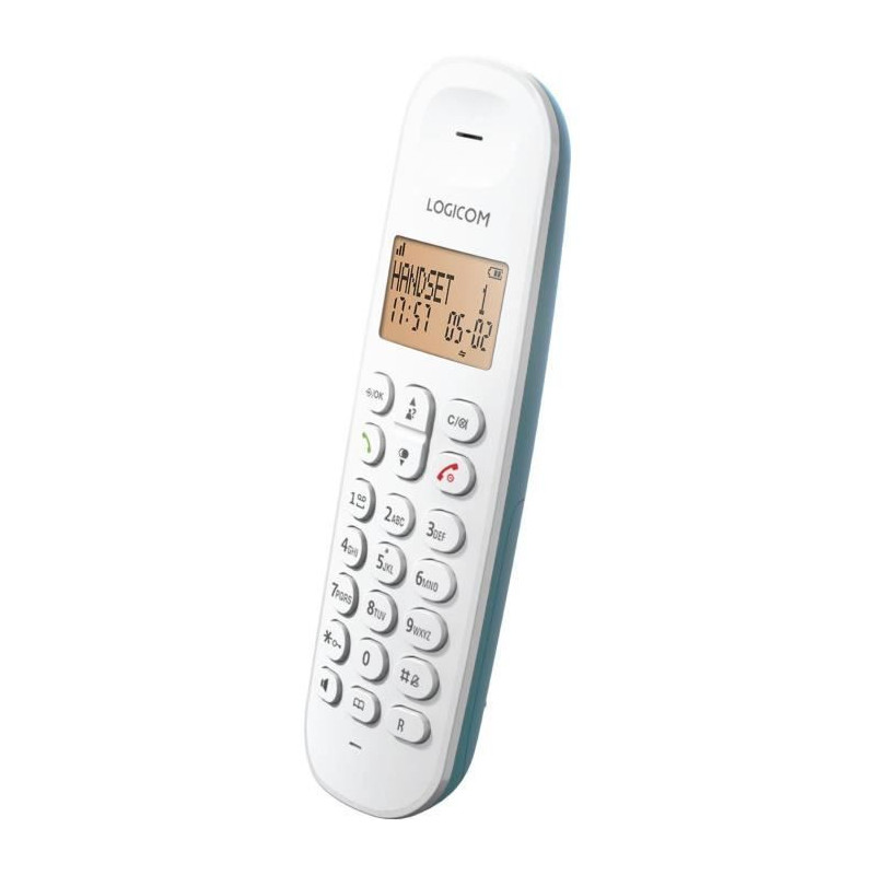 Fixed cordless telephone - LOGICOM - DECT ILOA 150 SOLO - Turquoise -