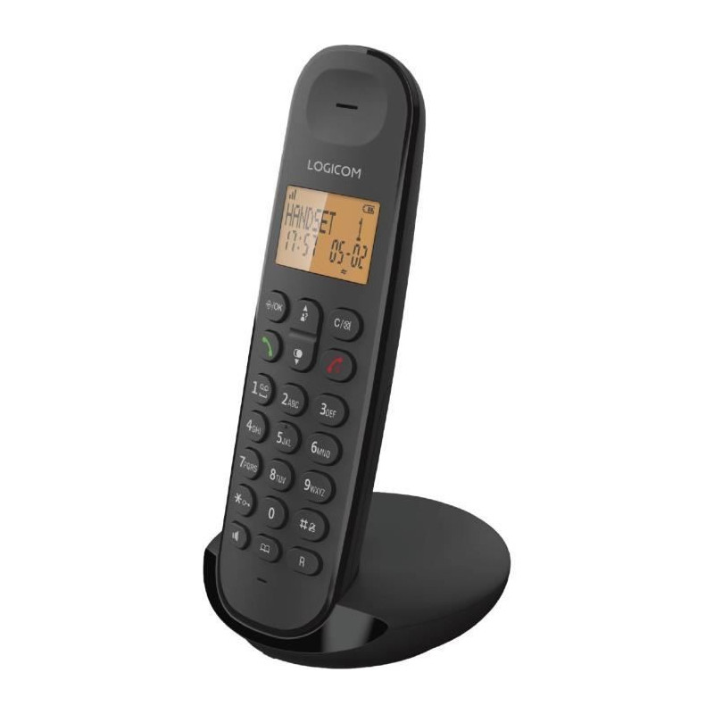 Fixed cordless telephone - LOGICOM - DECT ILOA 155T SOLO - Black - Wit