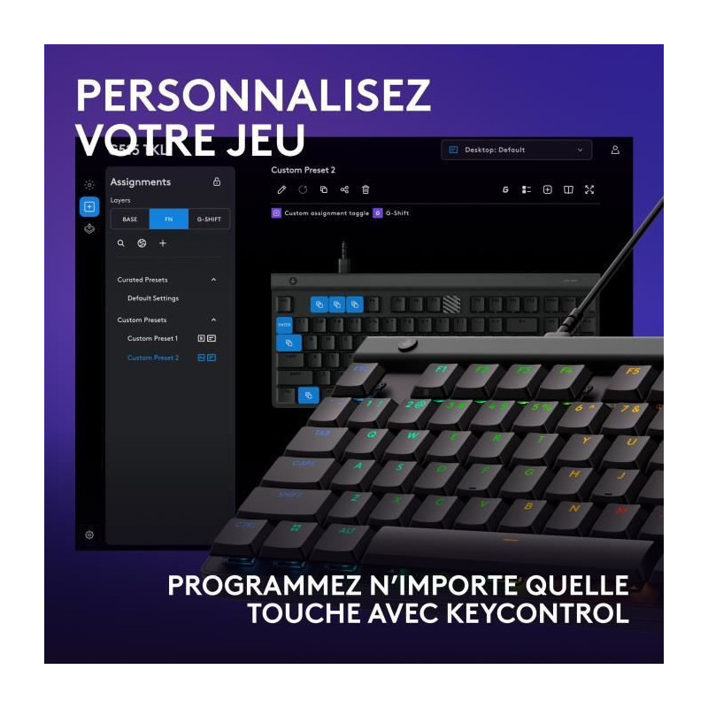 Gaming keyboard - wired - Logitech G - G515 TKL - Mechanical - RGB - A
