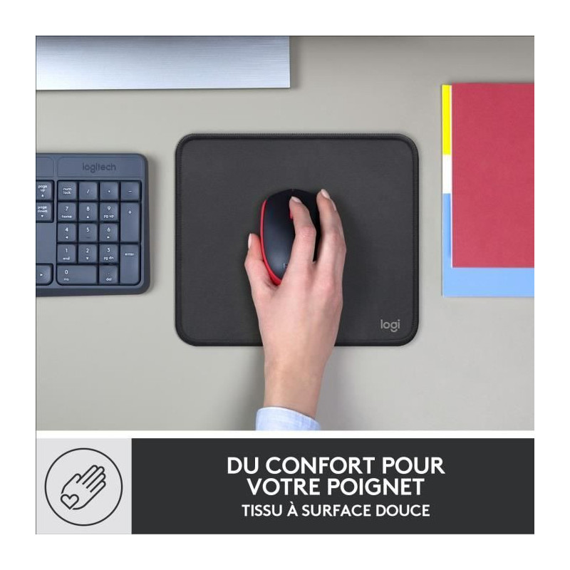 Durable Mouse Pad - Logitech - Studio Series - Easy Glide - Graphite