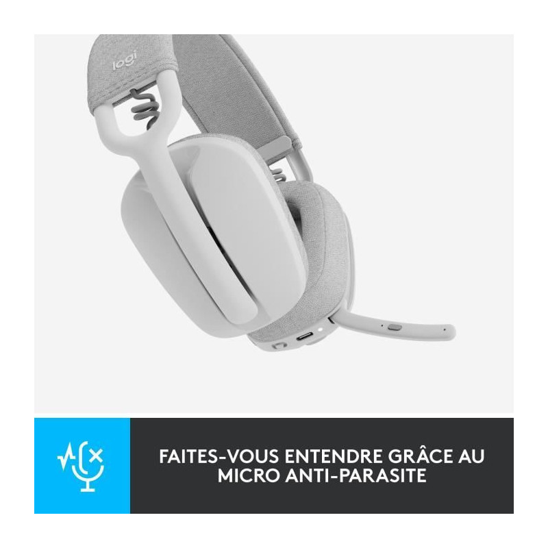 Logitech - Lightweight Wireless Listening Helmet with background micro