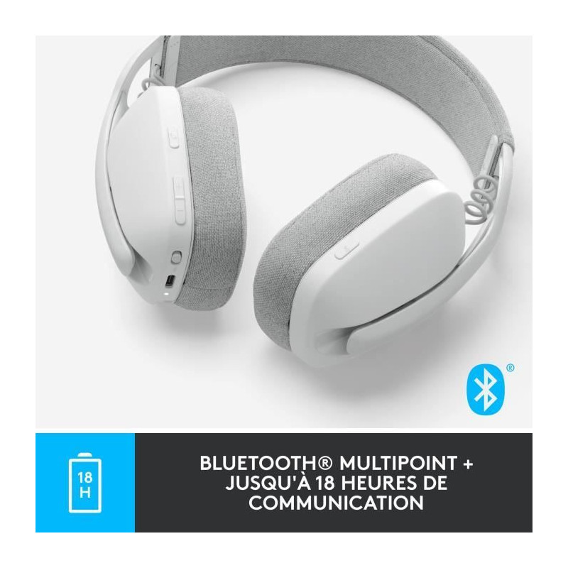 Logitech - Lightweight Wireless Listening Helmet with background micro