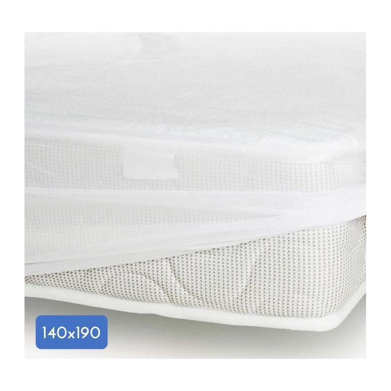 Mattress protector - 140 x 190 cm x 25 cm - 100% Cotton - 170 G/M2 - L