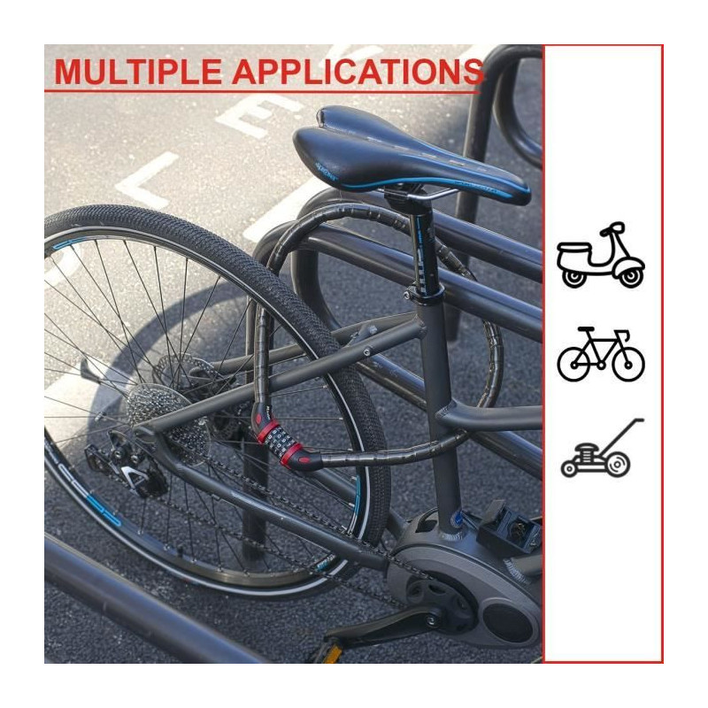 MASTER LOCK Bike Anti-Theft Cable - Ideal for Bicycles, Electric Bikes