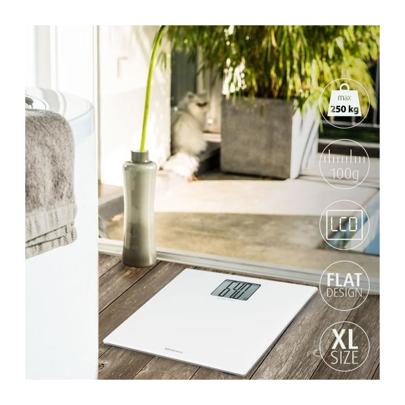 MEDISANA - XL glass bathroom scale - 40547 - Batteries included
