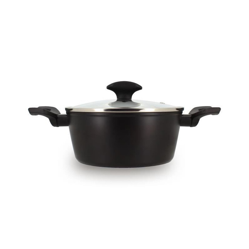 Dutch oven - MENASTYL - 6020646 - Forged aluminum - 20 cm - Black - Su
