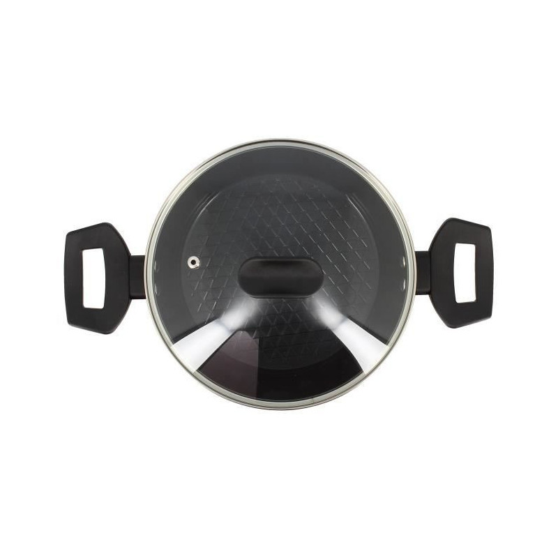 Dutch oven - MENASTYL - 6020646 - Forged aluminum - 20 cm - Black - Su