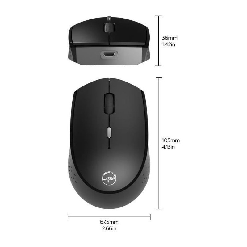 Rechargeable wireless mouse - MOBILITY - USB-C