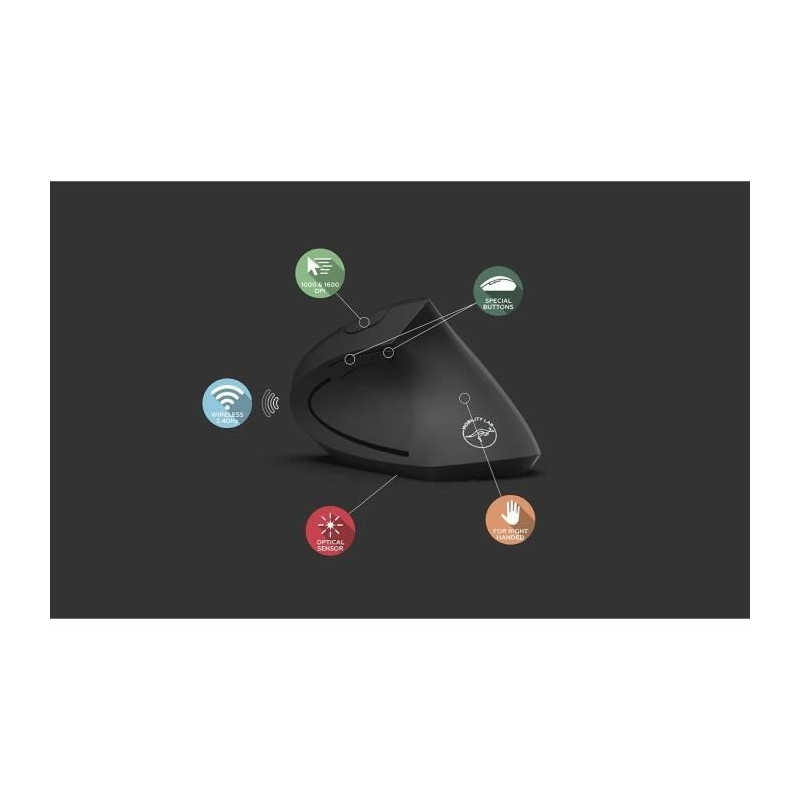 Vertical wireless ergonomic mouse - MOBILITY - 2.4Ghz