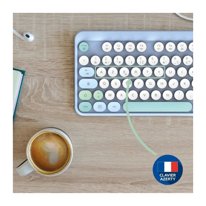 Wireless keyboard + mouse combo - MOBILITY LAB - Pure Color - Blue - E