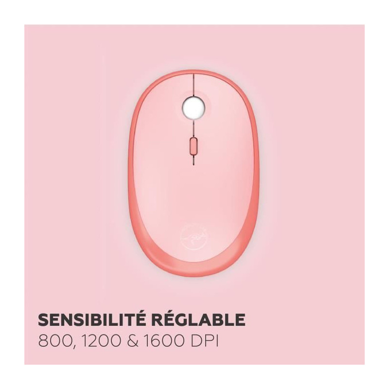 Wireless keyboard + mouse combo - MOBILITY LAB - Pure Color - Pink - E