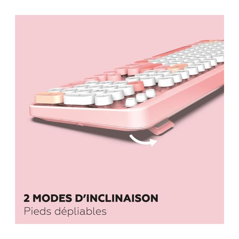 Wireless keyboard + mouse combo - MOBILITY LAB - Pure Color - Pink - E