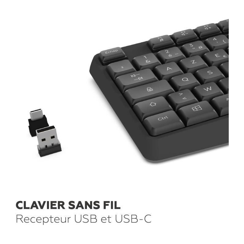 Wireless keyboard - MOBILITY LAB - Deluxe - AZERTY - Black