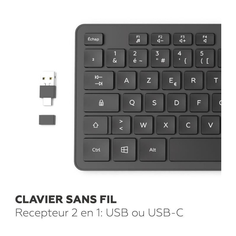 Wireless keyboard - MOBILITY LAB - Premium - AZERTY - Black