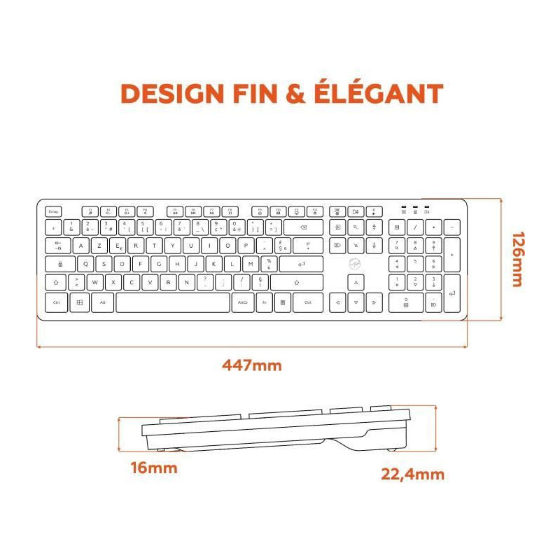 Wireless keyboard - MOBILITY LAB - Premium - AZERTY - Black
