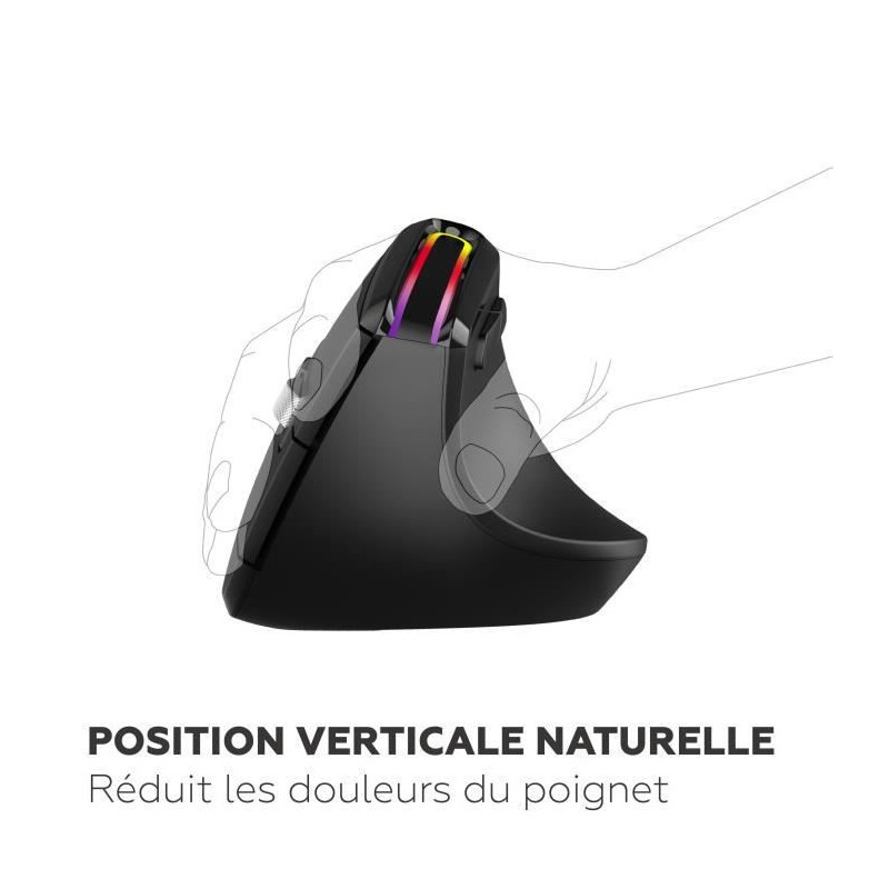 Ergonomic Mouse - Wireless - MOBILITY LAB - ML314259 - Black