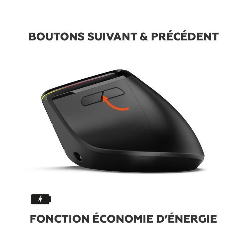Ergonomic Mouse - Wireless - MOBILITY LAB - ML314259 - Black