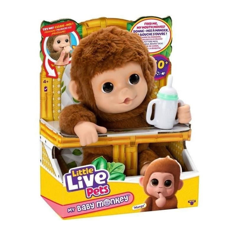 My Baby Monkey - MOOSE TOYS - LITTLE LIVE PETS - Interactive monkey wi