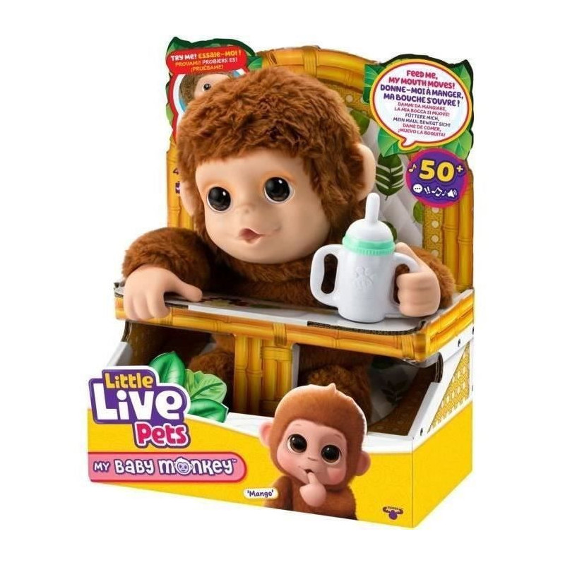 My Baby Monkey - MOOSE TOYS - LITTLE LIVE PETS - Interactive monkey wi