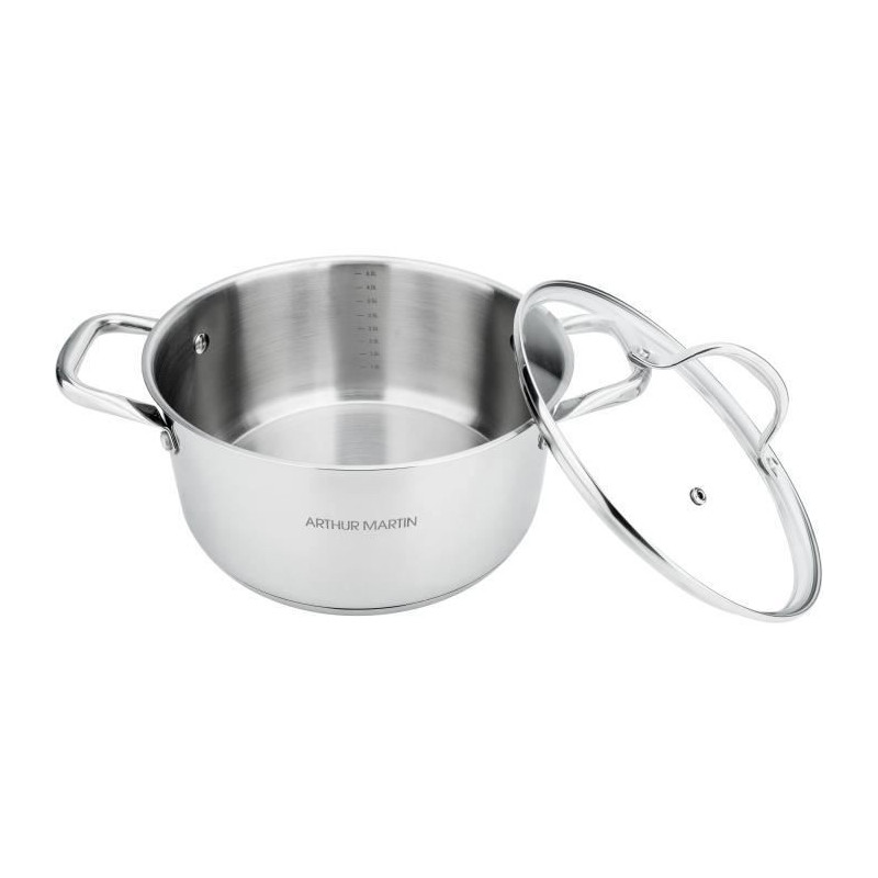 AM3549 Arthur Martin Stockpot 24 cm with lid – Stainless Steel – A