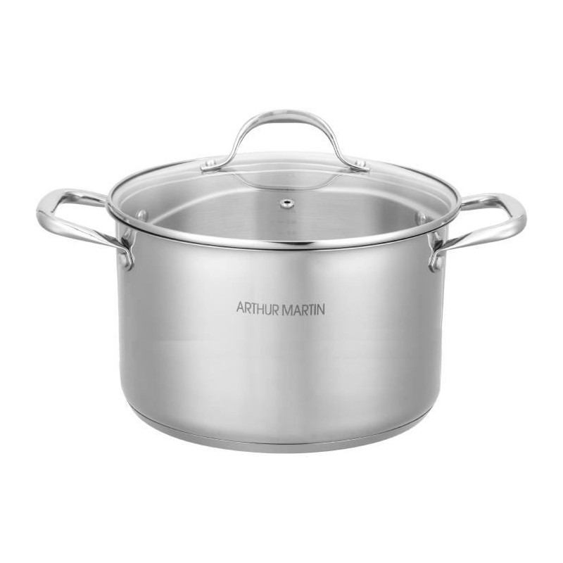 AM0073 Arthur Martin Stockpot 32 cm with lid – Stainless Steel – A