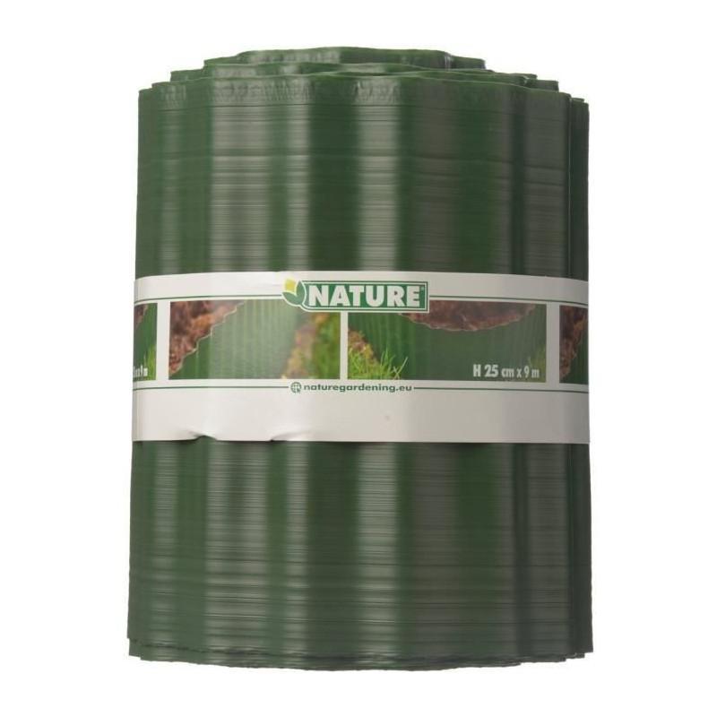 NATURE Bordure a gazon polyéthylene 25cm X 9m