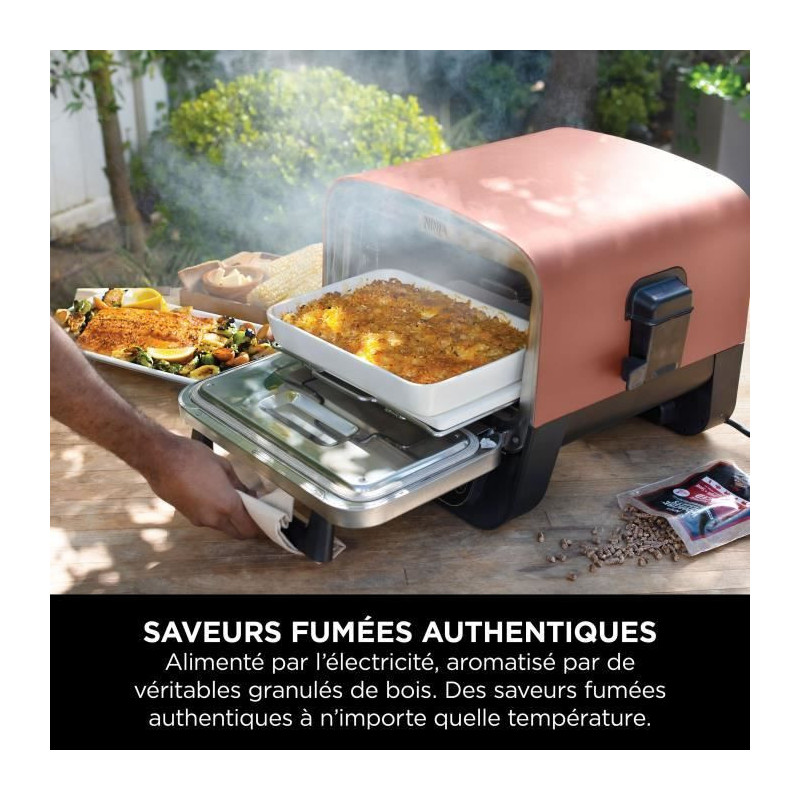 NINJA 8-in-1 Electric Pizza Oven - Woodfire - OO101EU - Pro-heat plate