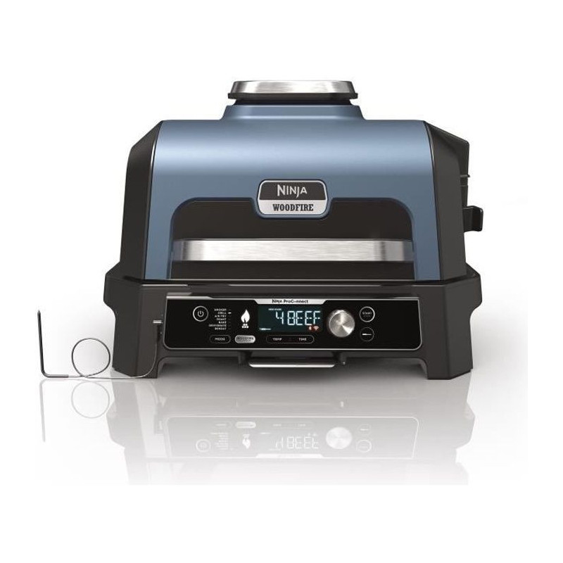 Electric barbecue with smoker and thermoprobe - NINJA - Woodfire Pro C