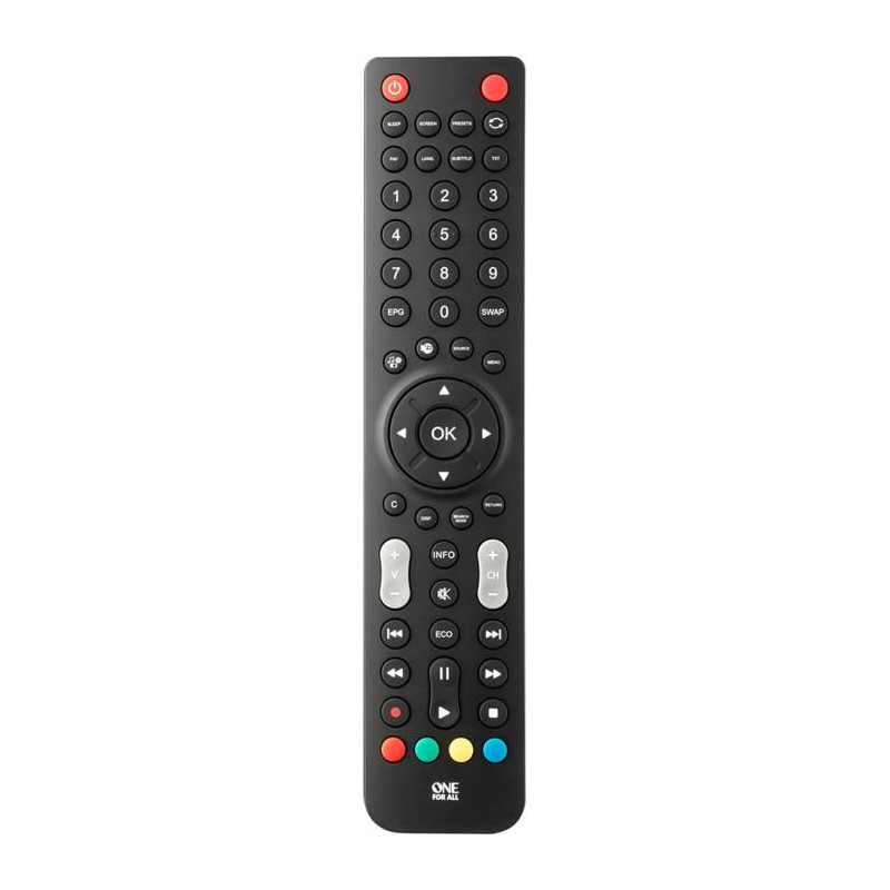 ONE FOR ALL URC1921 Remote Control for any Sharp TV - Black