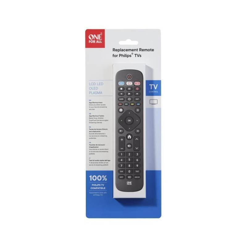 ONE FOR ALL URC4913 - Replacement remote control for Philips TV