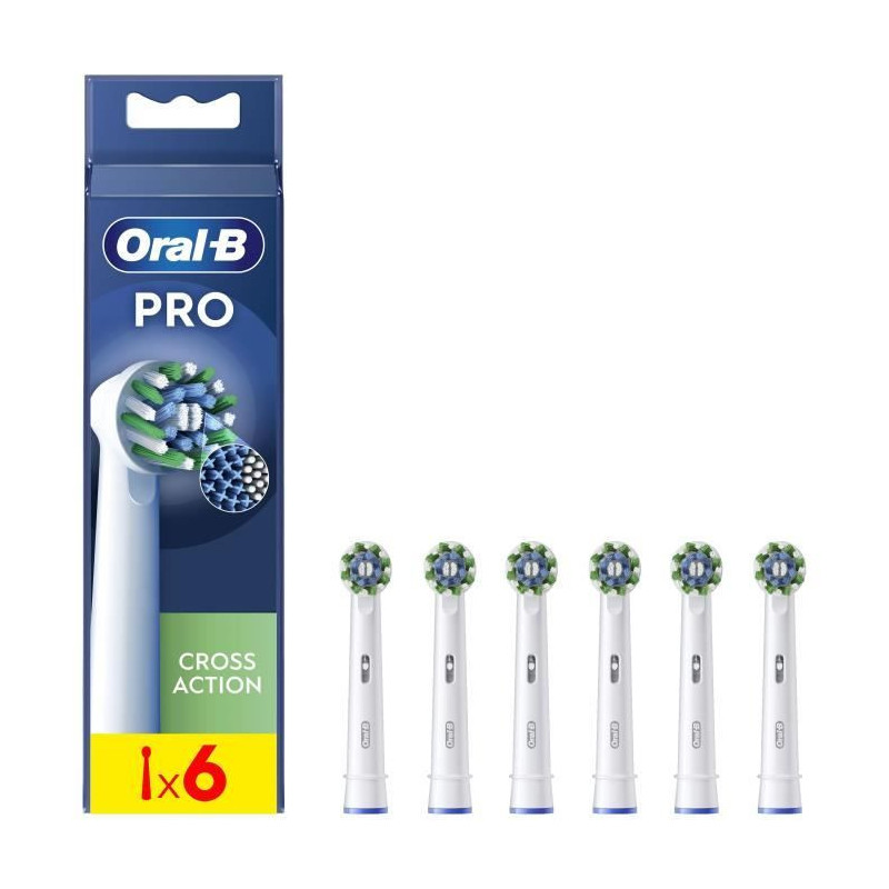 ORAL-B brush head - Cross Action - for electric toothbrush - pack of 6