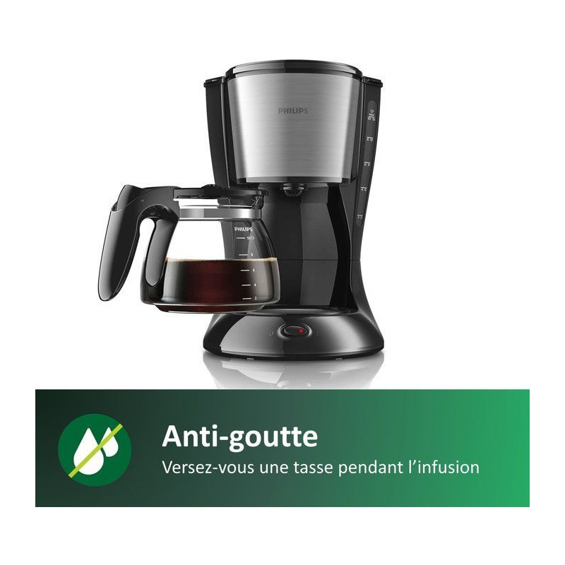Filter coffee maker PHILIPS Daily HD7462 / 20 - Black and stainless st