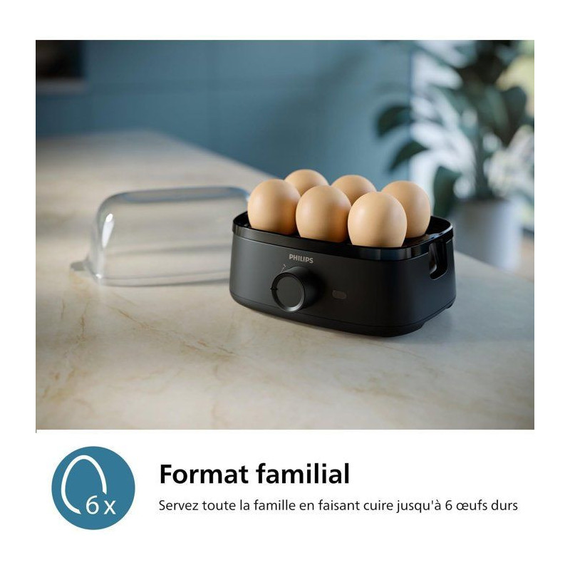 Electric egg cooker - PHILIPS - HD9137/90 - 6 eggs - 400 W