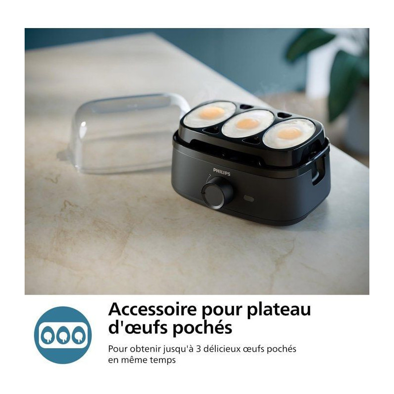 Electric egg cooker - PHILIPS - HD9137/90 - 6 eggs - 400 W