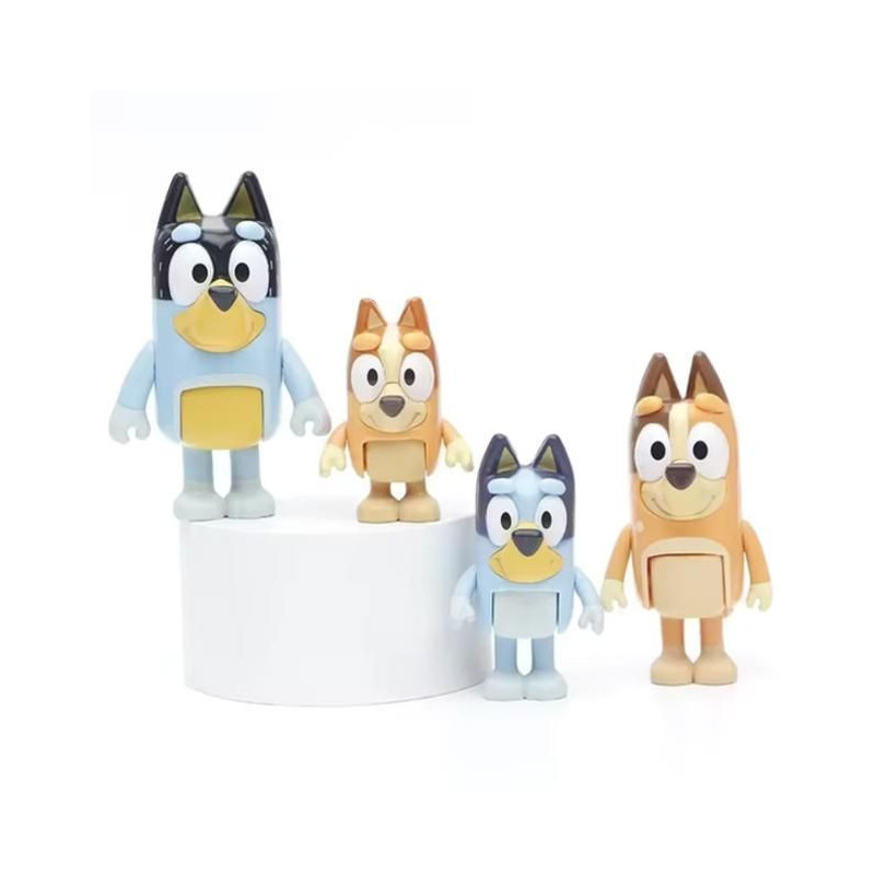 4 full Bluey family figures - Moose Toys - From 3 years old