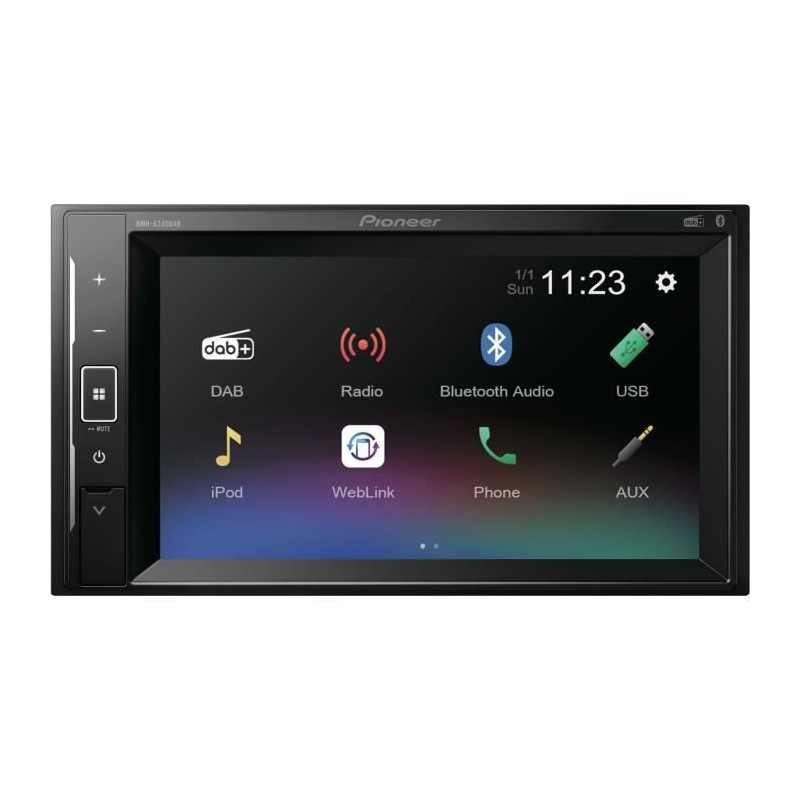 Autradio - Pioneer - DMH -A240DABDAB - USB - 2 DIN - 6.2 screen - Blue